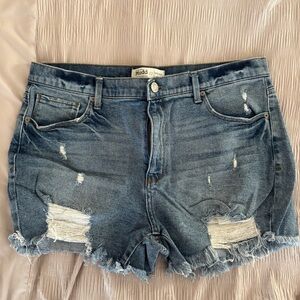 Mudd Blue Distressed Jean Shorts